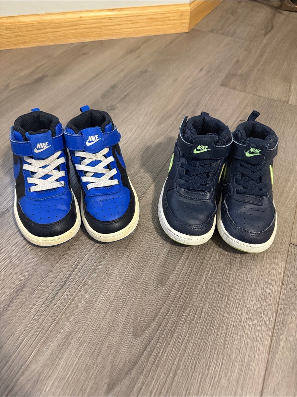 Nike Kids' High-Top Sneakers in Royal Blue and Navy Toddler Size 9
